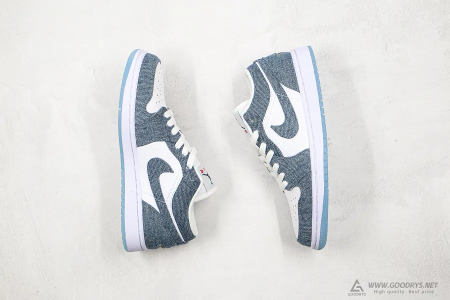 Nike Air Jordan 1 Retro Low Canvas White Denim  Wmns