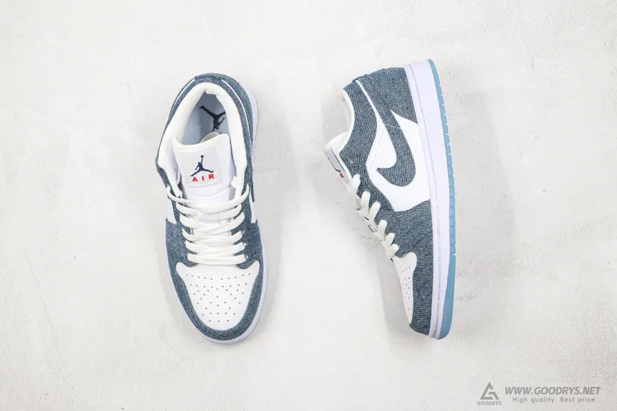 Nike Air Jordan 1 Retro Low Canvas White Denim  Wmns