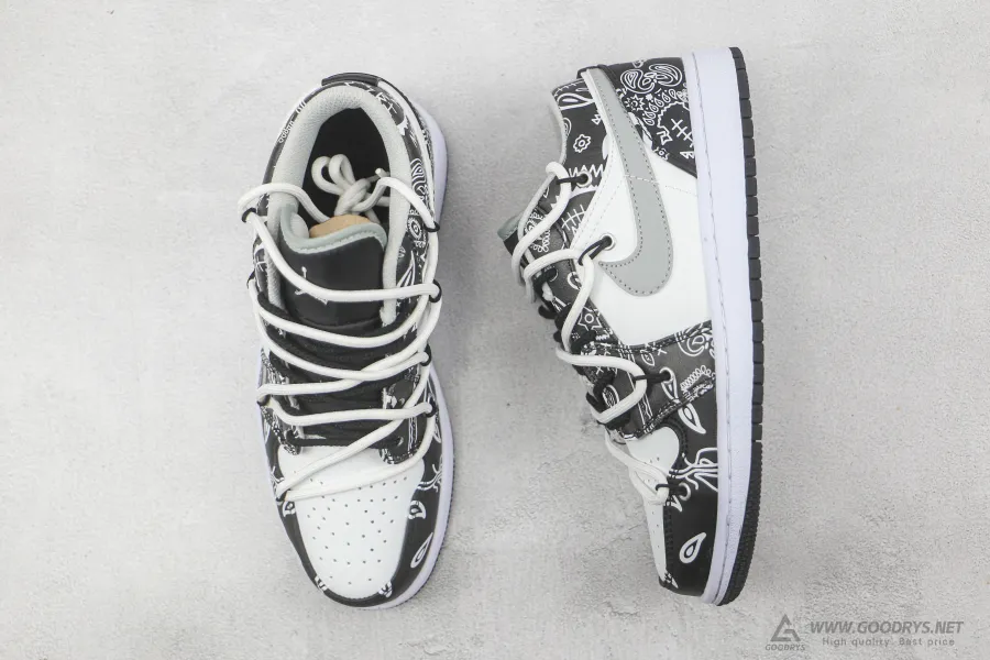 Jordan 1 Black White Particle Grey Low