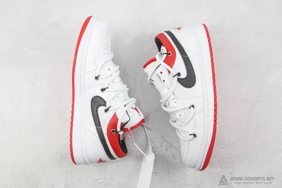 Air Jordan 1 Low White University Red 