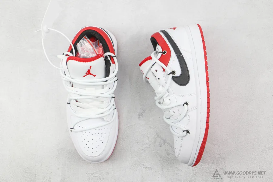 Air Jordan 1 Low White University Red 