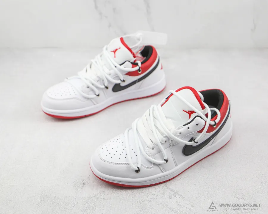 Air Jordan 1 Low White University Red 