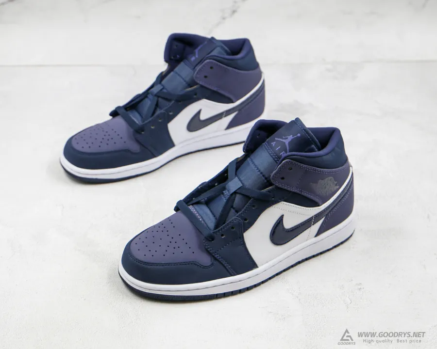 Airjordan 1 Mid Obsidian Sanded Purple 