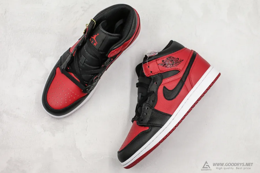 Air Jordan 1 Banned Grm Red Black Mid