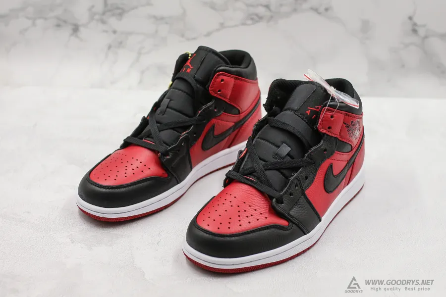 Air Jordan 1 Banned Grm Red Black Mid