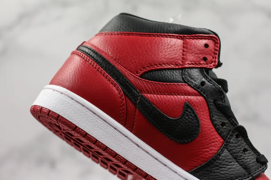 Air Jordan 1 Banned Grm Red Black Mid