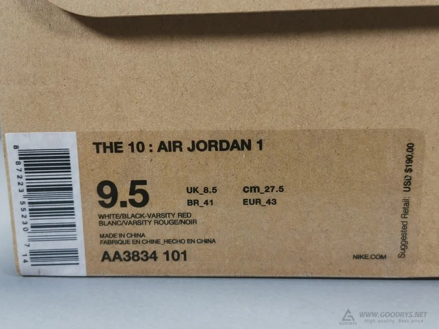 Off-White Jordan 1 Retro High Og Chicago