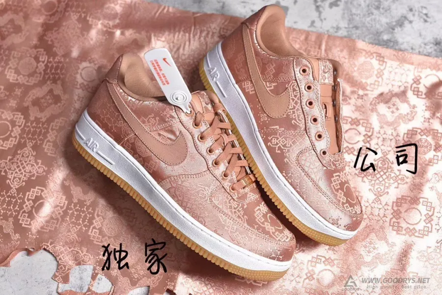 Replica Clot X Air Force 1 Low Premium  Rose Gold Silk