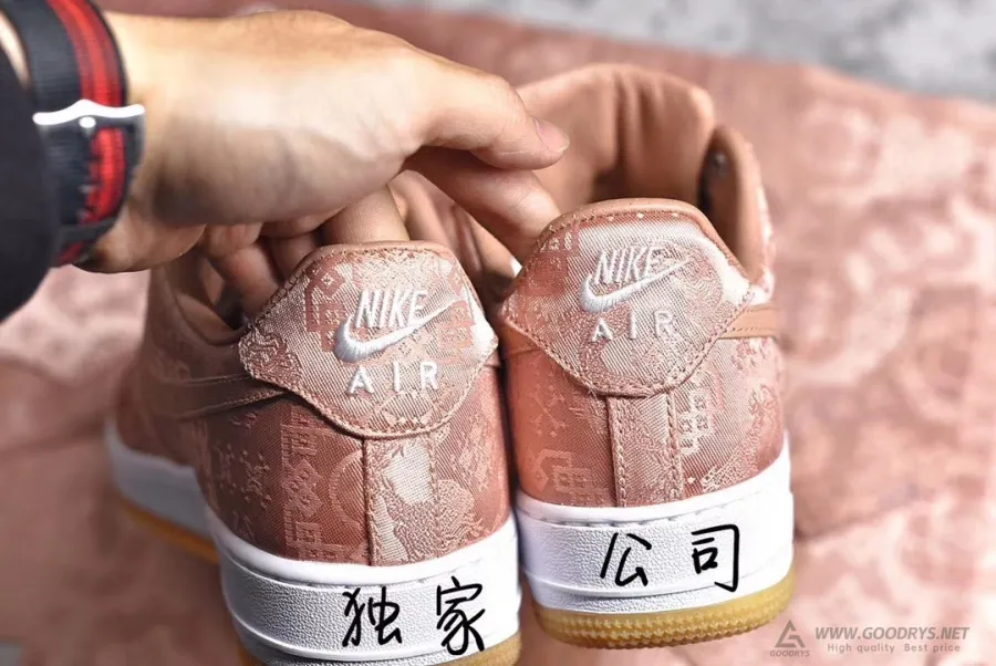 Replica Clot X Air Force 1 Low Premium  Rose Gold Silk