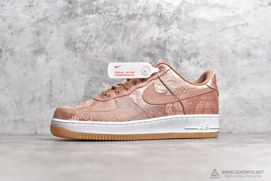 Replica Clot X Air Force 1 Low Premium  Rose Gold Silk