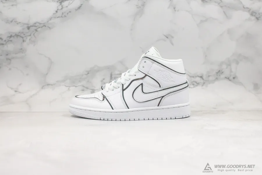 Airjordan 1 Mid Iridescent White