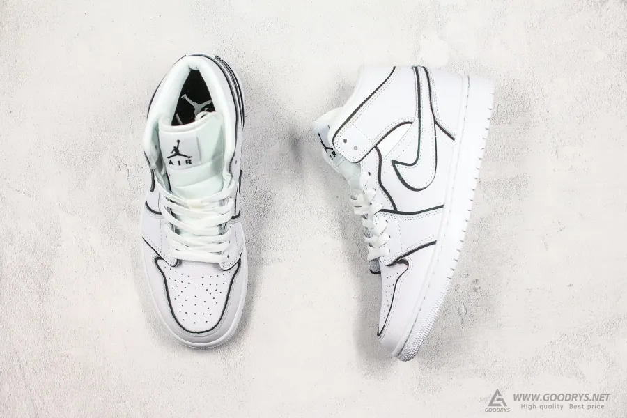 Airjordan 1 Mid Iridescent White