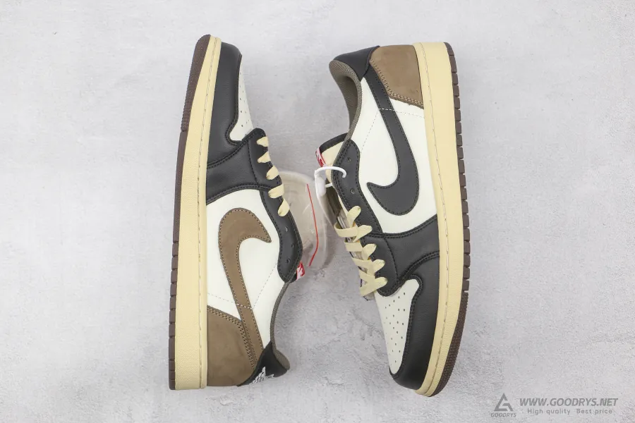 Travis Scott Jordan 1 Mocha Black Low