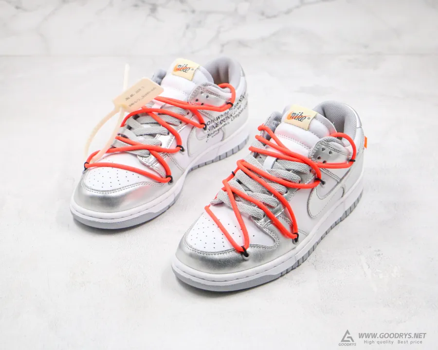 Off-White X Dunks Low Silver/White 