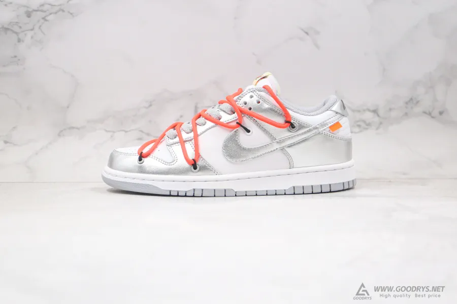 Off-White X Dunks Low Silver/White 