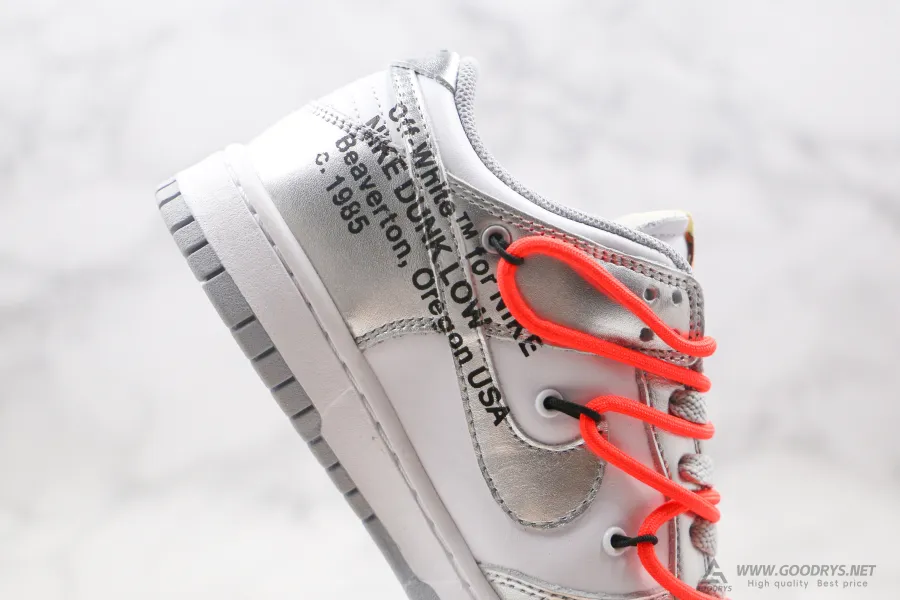 Off-White X Dunks Low Silver/White 