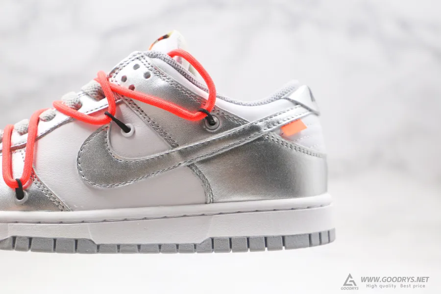 Off-White X Dunks Low Silver/White 