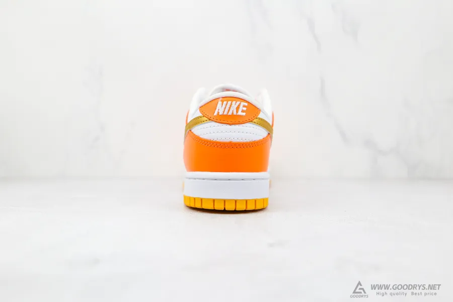 Nike Dunk Low White/Orange Blaze-Gold 