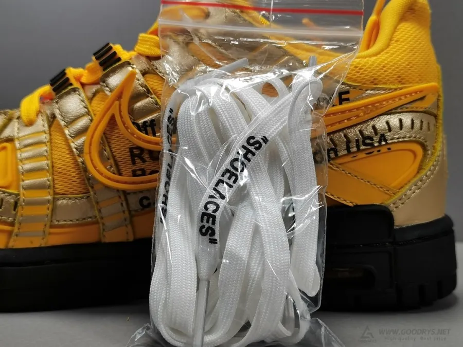 Off-White X Air Rubber Dunk University Gold