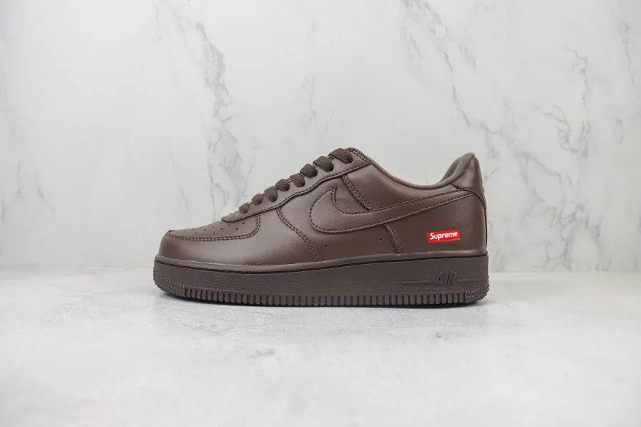 Supreme X Air Force 1 Low Box Logo Baroque Brown 