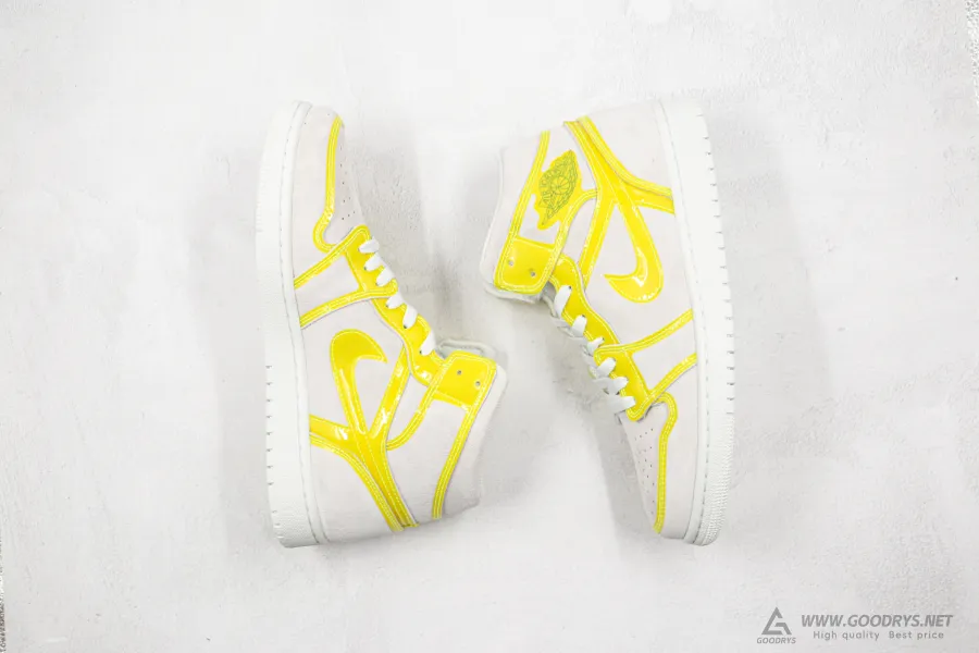 Wmns Air Jordan 1 Mid Lx Off White Opti Yellow 