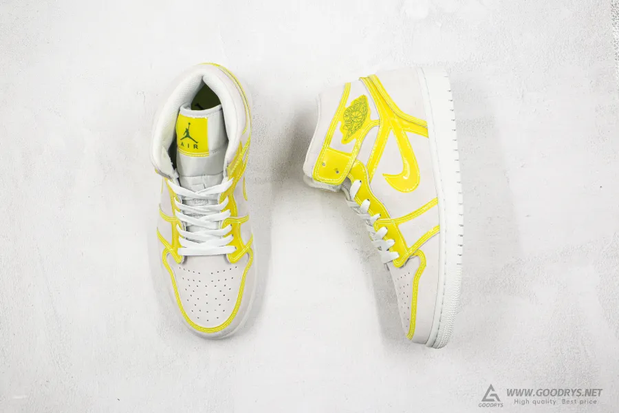 Wmns Air Jordan 1 Mid Lx Off White Opti Yellow 