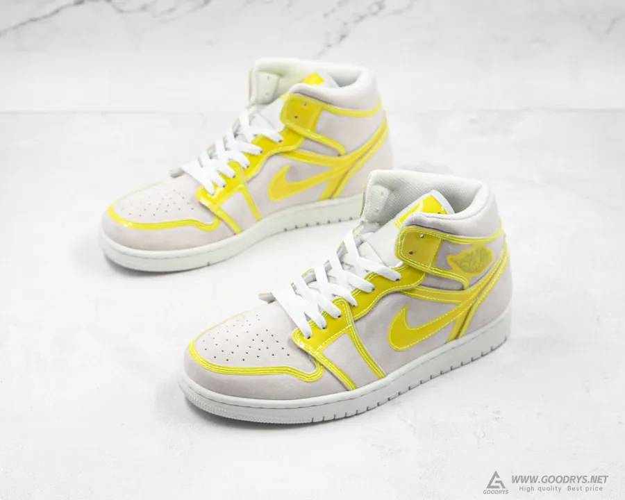 Wmns Air Jordan 1 Mid Lx Off White Opti Yellow 