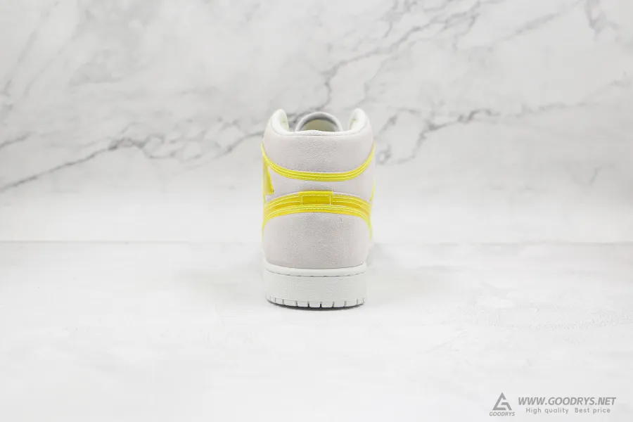 Wmns Air Jordan 1 Mid Lx Off White Opti Yellow 