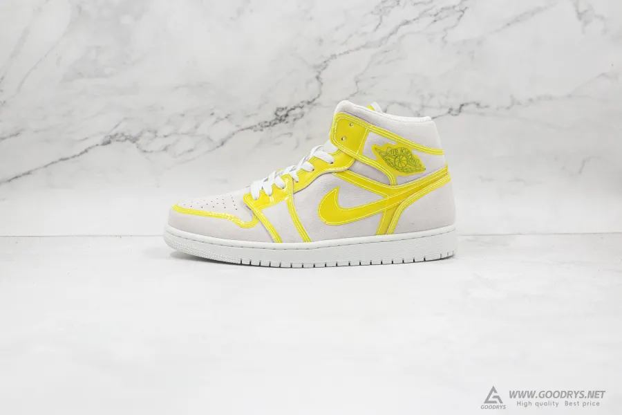 Wmns Air Jordan 1 Mid Lx Off White Opti Yellow 