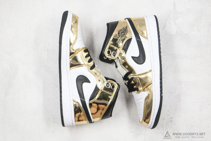 Airjordan 1 Mid Metallic Gold