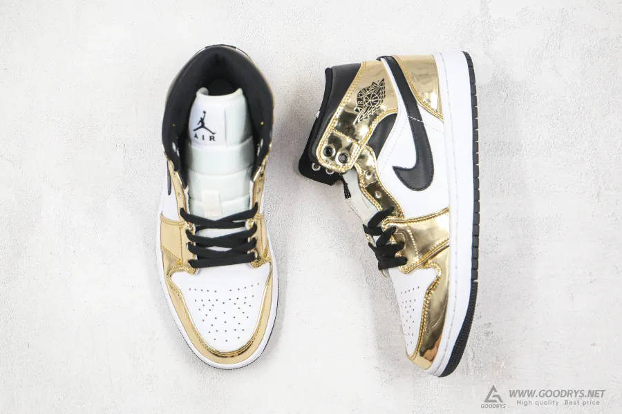 Airjordan 1 Mid Metallic Gold