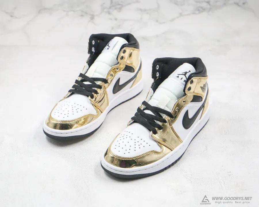 Airjordan 1 Mid Metallic Gold