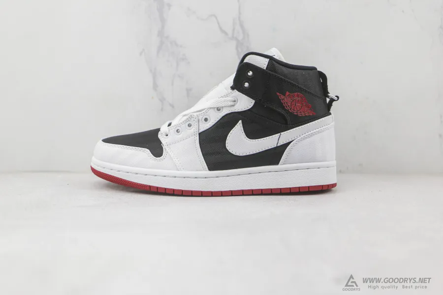 Wmns Air Jordan 1 Mid Se Utility White Black Gym Red 