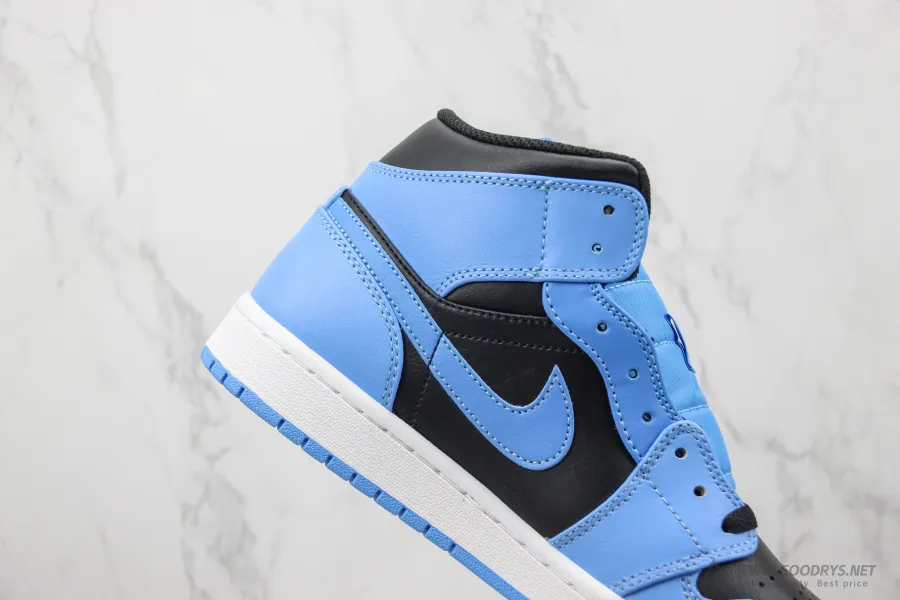 Airjordan 1 Mid University Blue Black 