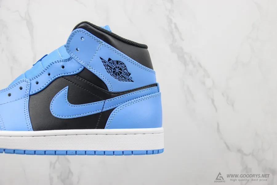 Airjordan 1 Mid University Blue Black 