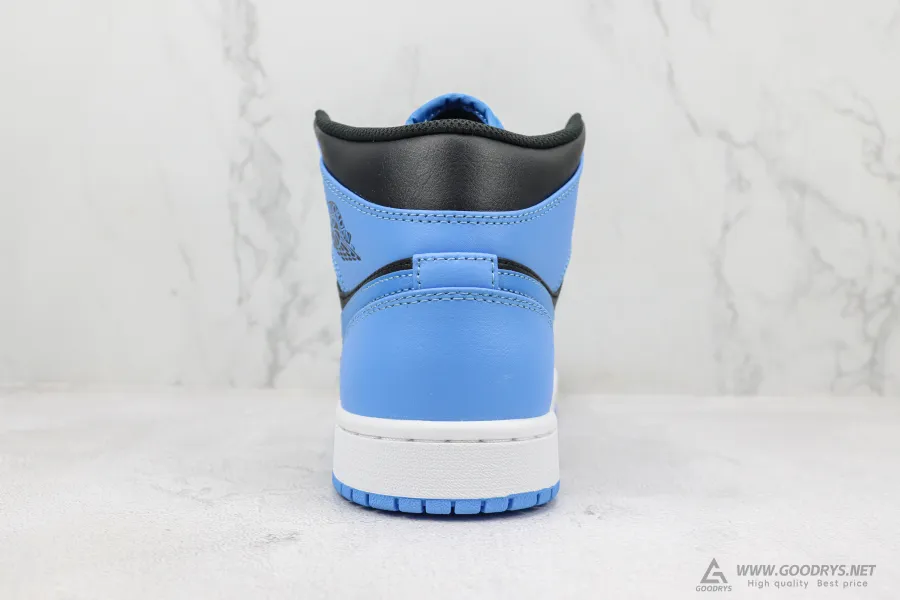 Airjordan 1 Mid University Blue Black 