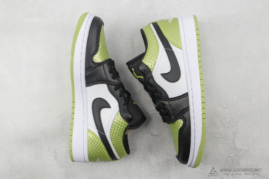 Wmns Air Jordan 1 Low Se Vivid Green Snakeskin 