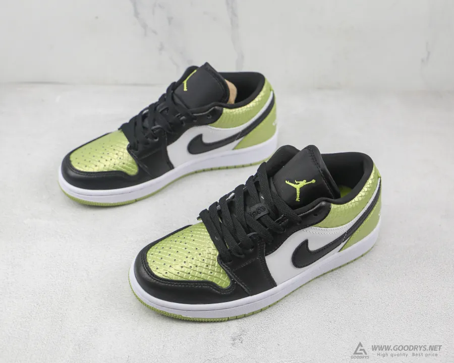 Wmns Air Jordan 1 Low Se Vivid Green Snakeskin 