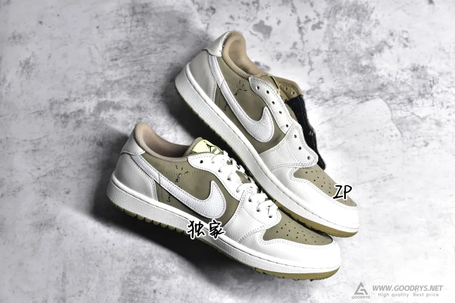 Travis Scott X Air Jordan 1 Low Golf Neutral Olive