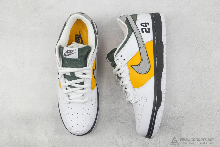 SB Dunk Low White Yellow Green