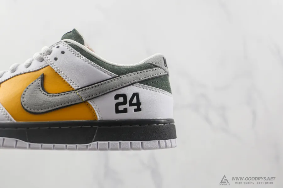 SB Dunk Low White Yellow Green