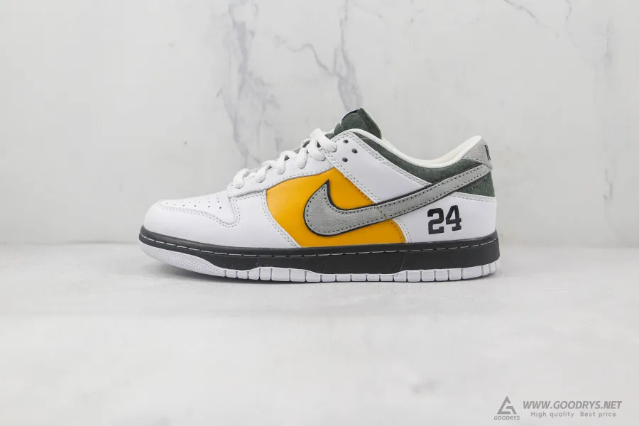 SB Dunk Low White Yellow Green